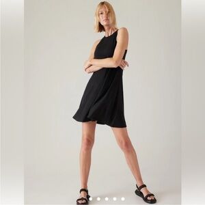 Super Soft Athleta Santorini Thera UPF Modal Dress Black Size Small